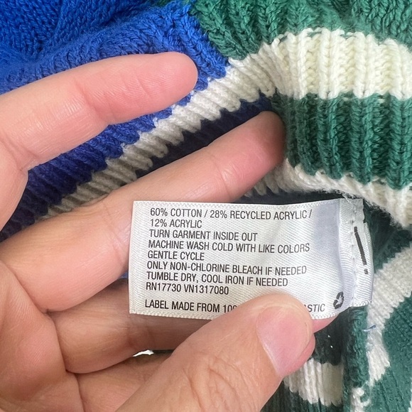 Wild fable - Cable Color-block V Neck Sleeveless Lightweight Sweater Size Small - Picture 10 of 11